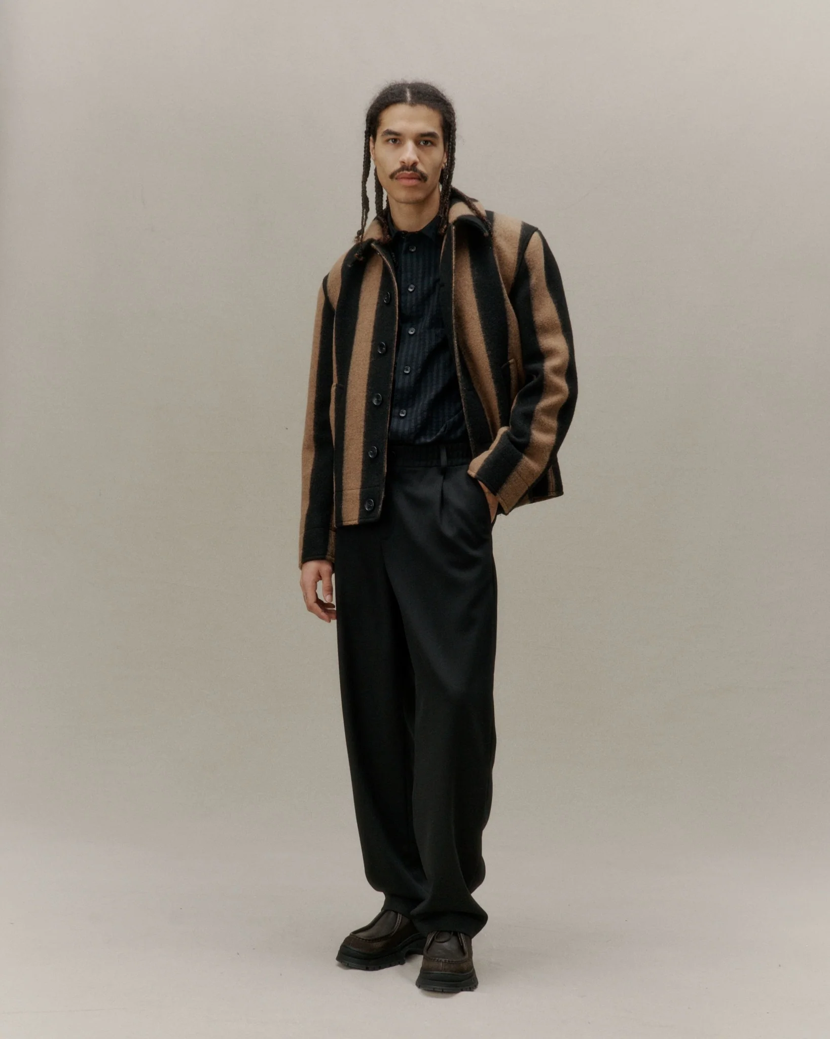Voice - Black & Taupe Stripe - Image 3