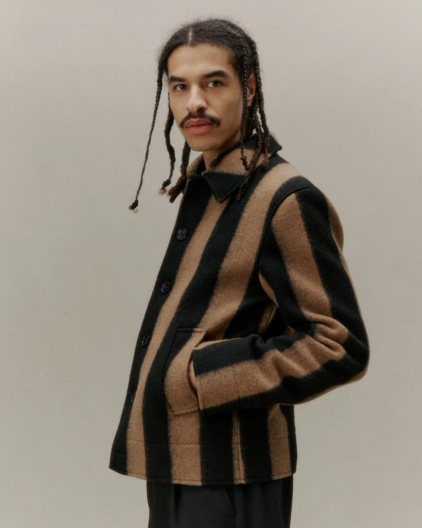 Voice - Black & Taupe Stripe - Image 4