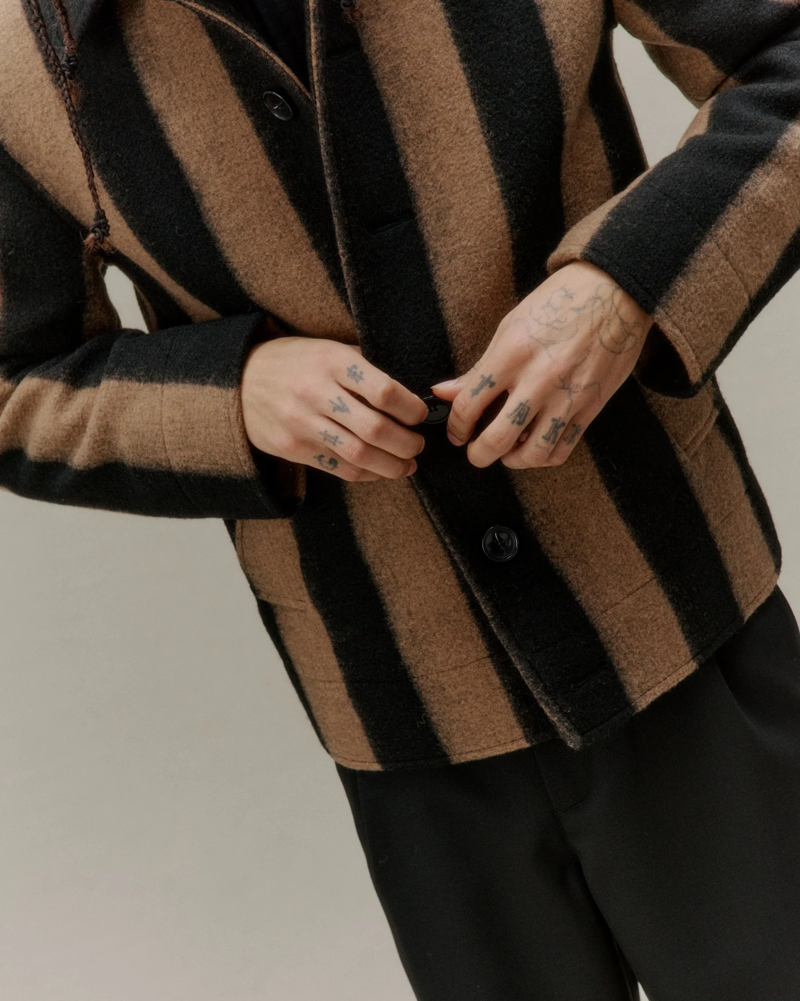 Voice - Black & Taupe Stripe - Image 7